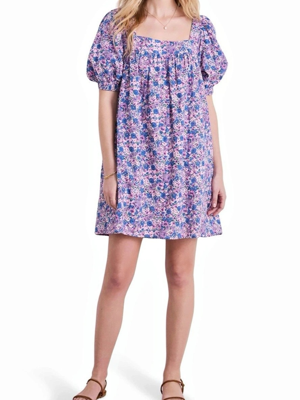 Vineyard Vines Puff Sleeve Seersucker Dress